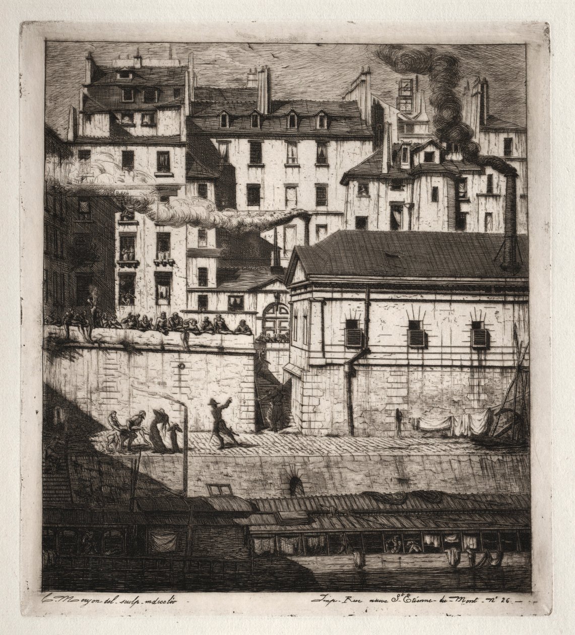 Gravuras de Paris: O Necrotério, 1854. de Charles Meryon