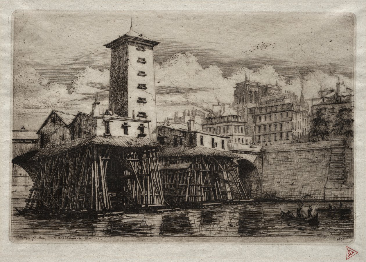 Gravuras de Paris: A bomba de Notre Dame de Charles Meryon