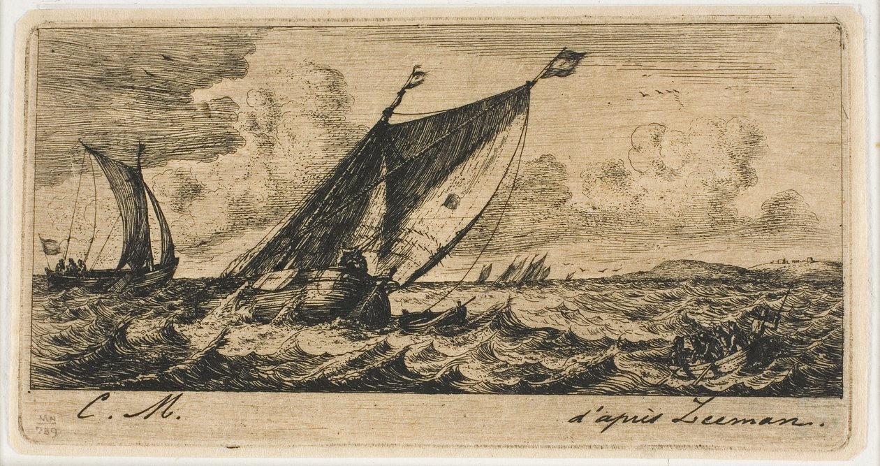 Barcos Haarlem em Amsterdã de Charles Meryon