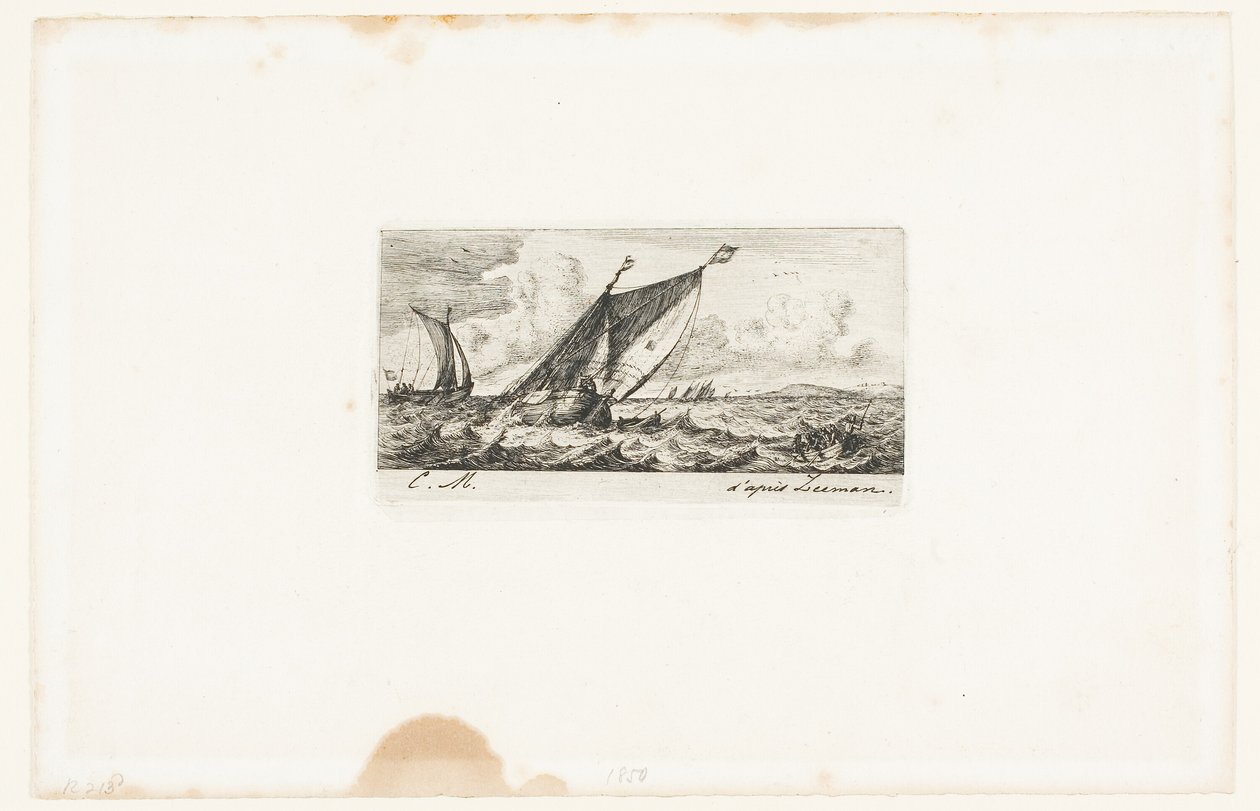 Barcos de Haarlem em Amesterdão de Charles Meryon