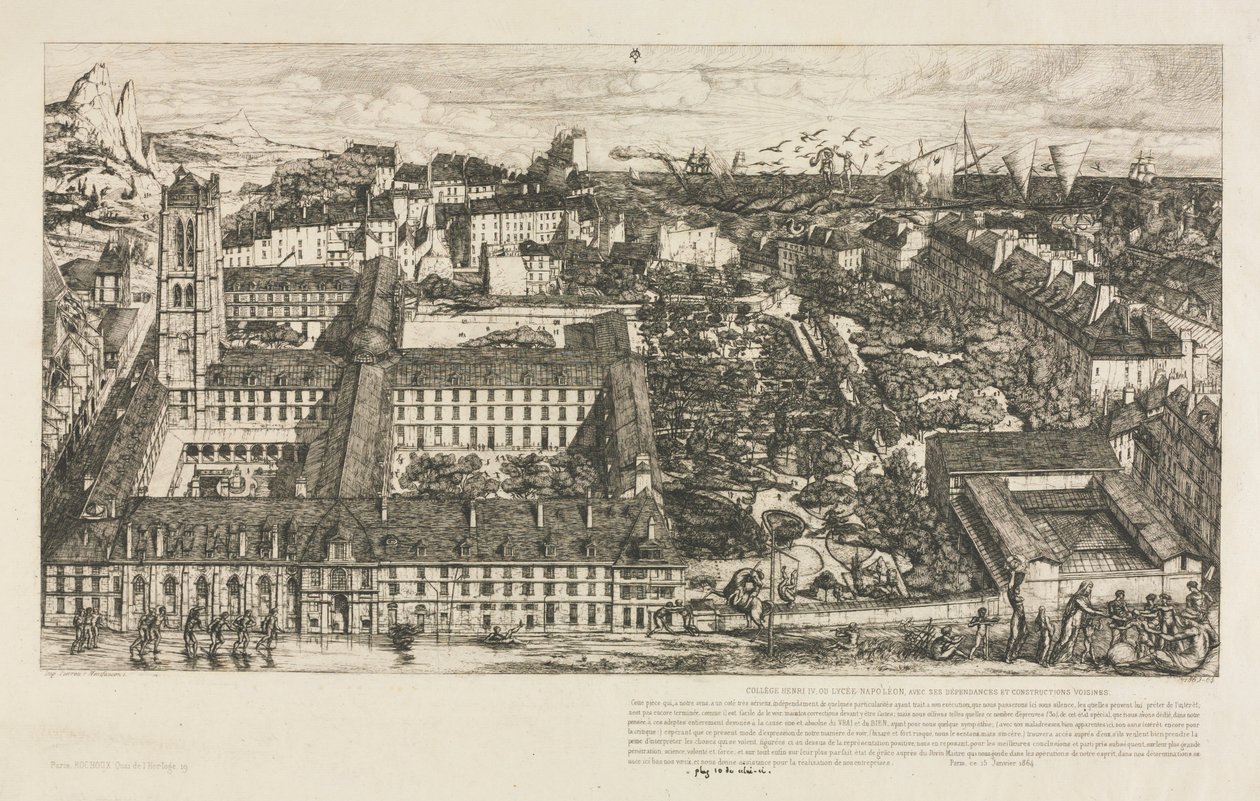 Henrique IV College, 1863-1864. de Charles Meryon