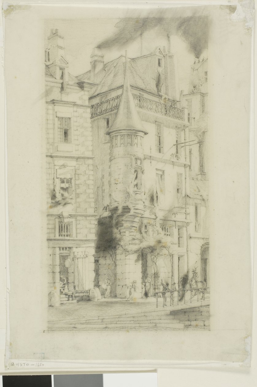 Casa com torreão, rue de la Tixéranderie, Paris de Charles Meryon