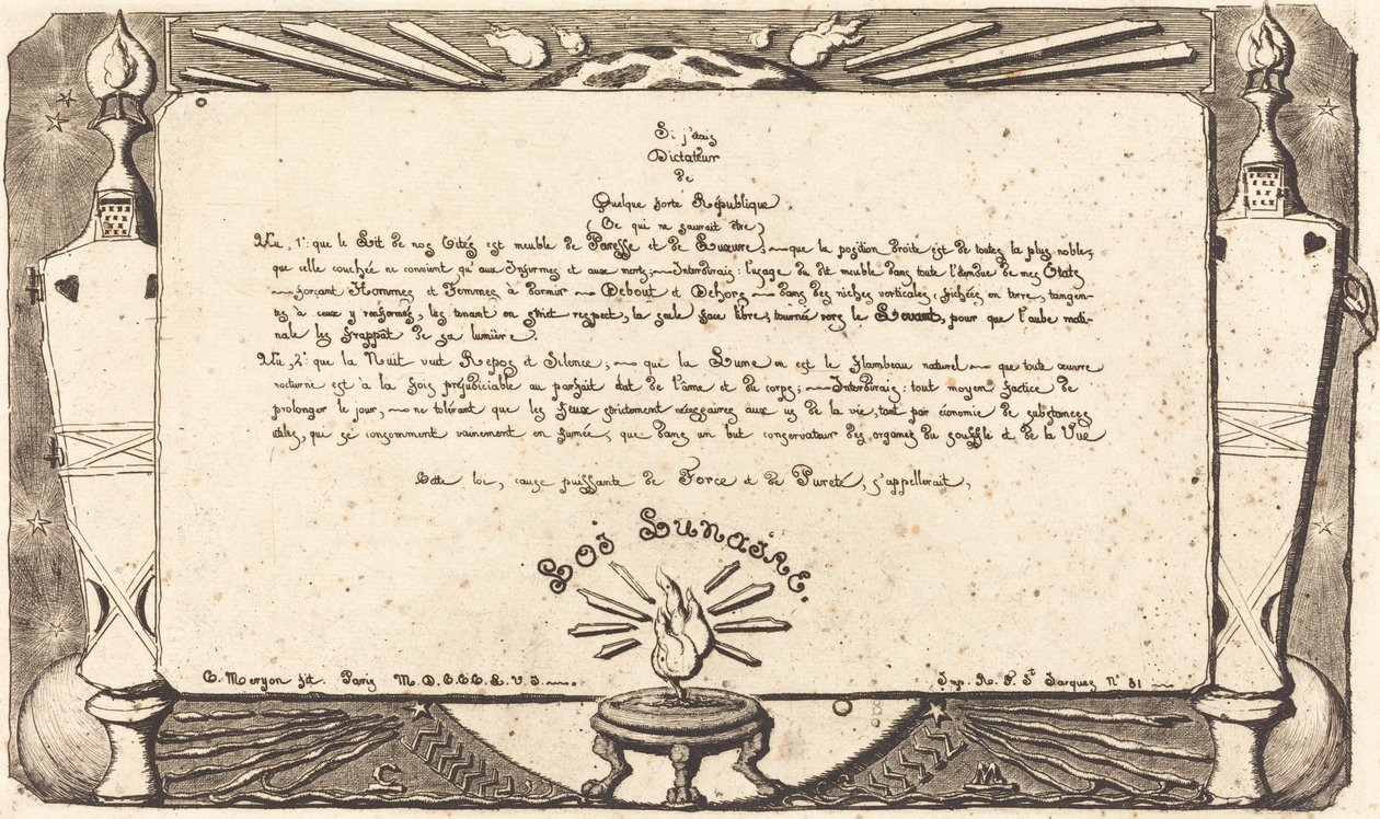 Lei Lunar, 1ª placa de Charles Meryon