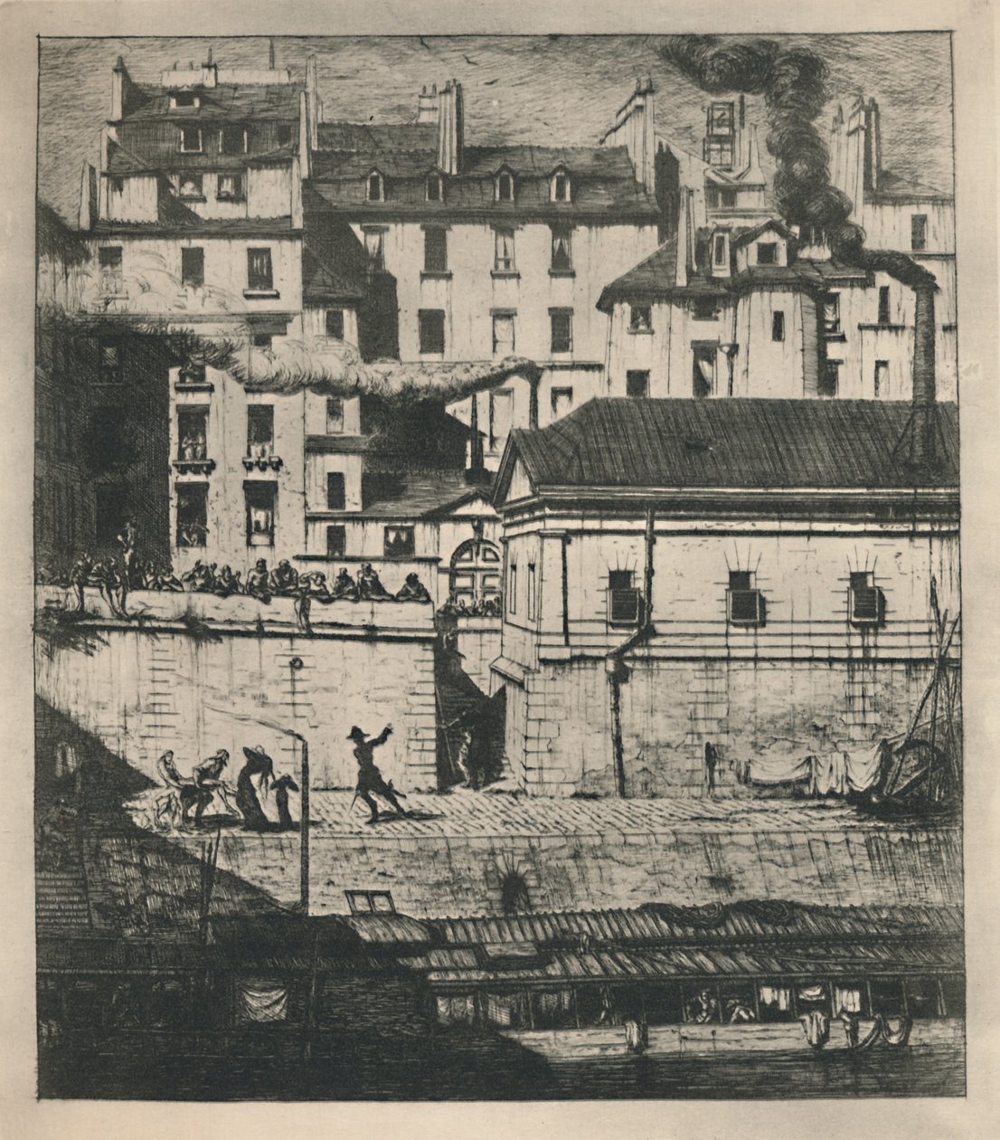 La Morgue 3rd State, 9 18 x 8 18 Polegadas, 1854, 1927 de Charles Meryon