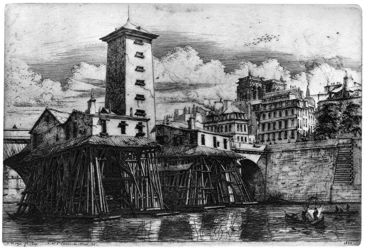 La Pompe Notre-Dame, c1841-1868 1924 de Charles Meryon