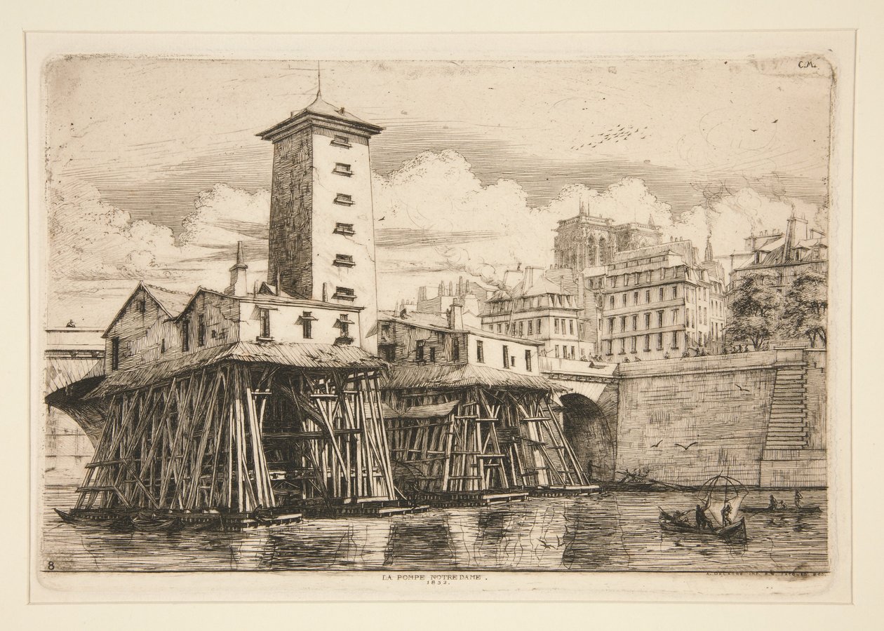 A bomba de Notre-Dame, 1852 de Charles Meryon