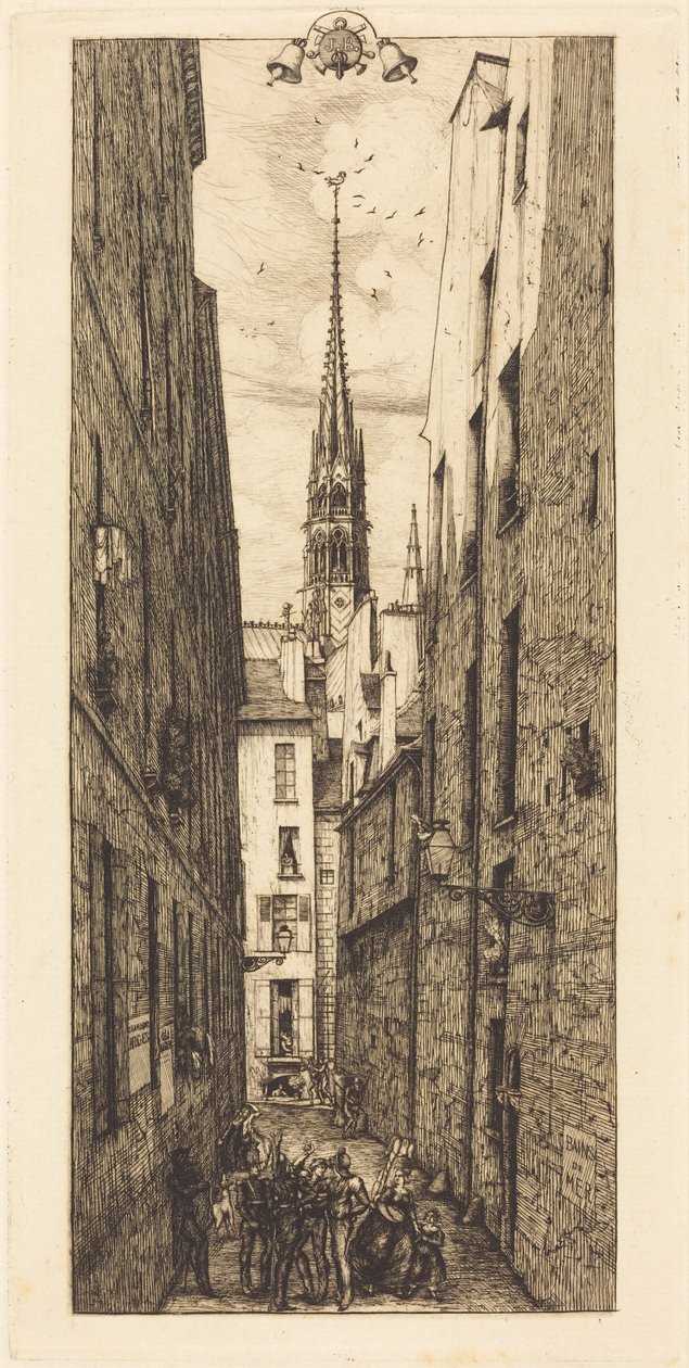 Rue des Chantres, Paris (Chantrey Street, Paris) de Charles Meryon