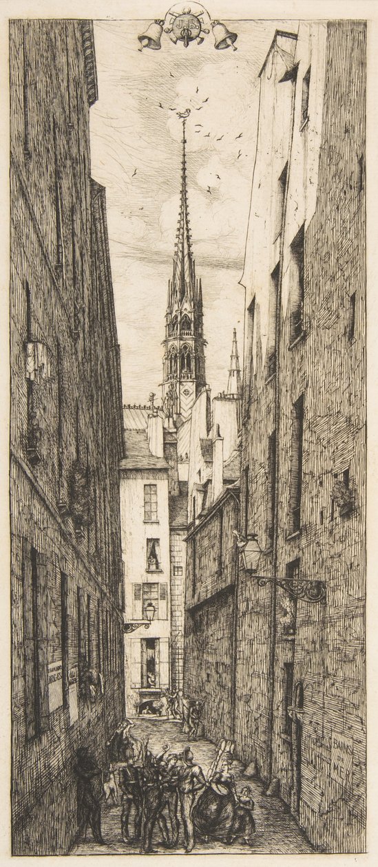 A Rue des Chantres, Paris, 1862. de Charles Meryon