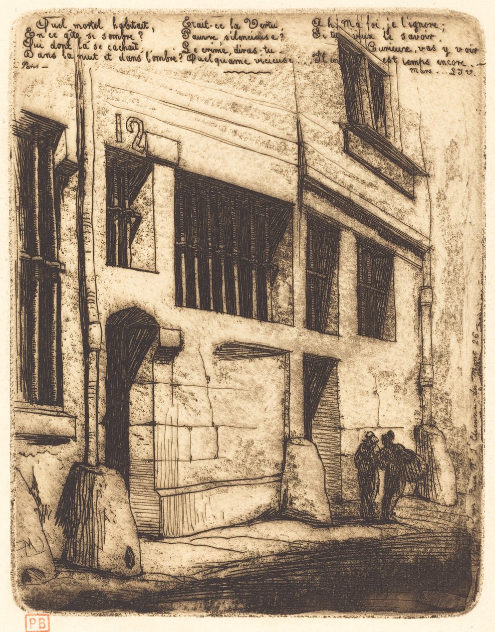 La Rue des Mauvais Garçons, Paris (The Street of the Bad Boys) de Charles Meryon