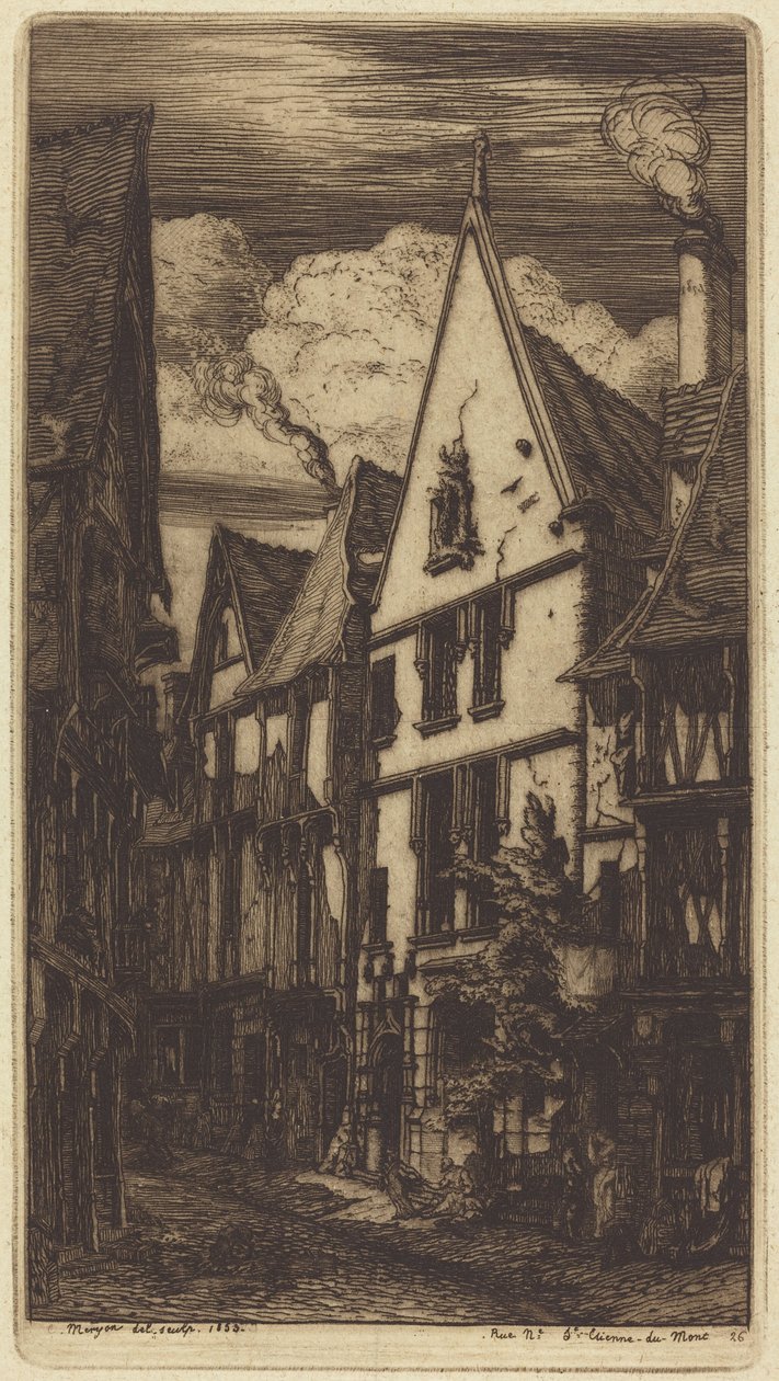 A Rua das Telas, em Bourges de Charles Meryon