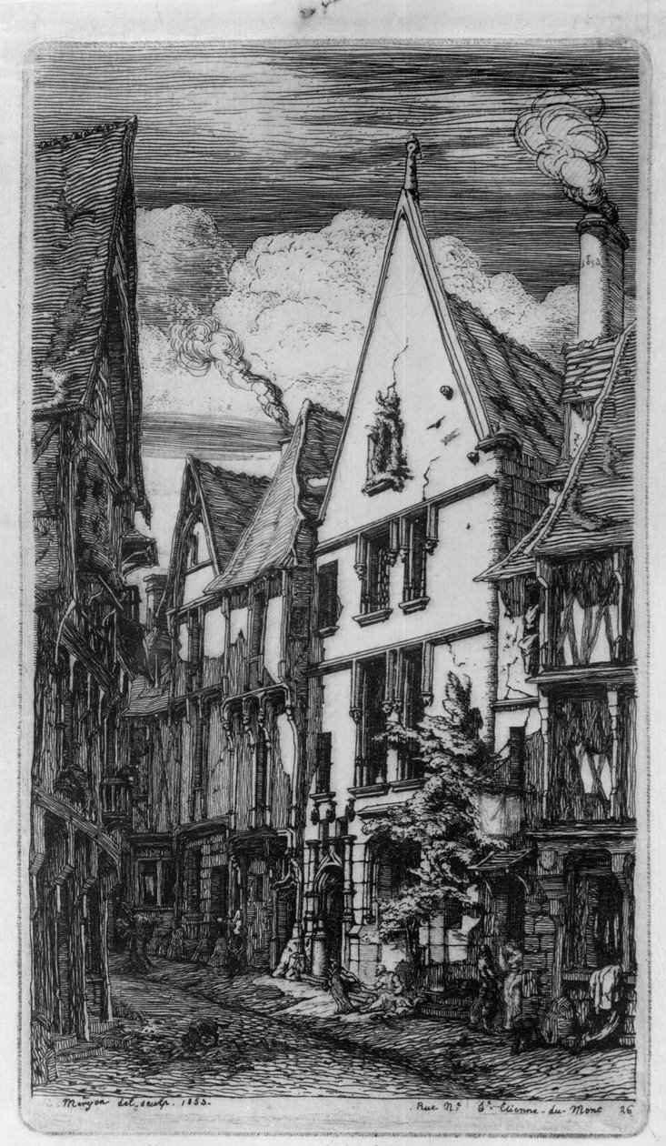 A Rua das Telas, em Bourges de Charles Meryon