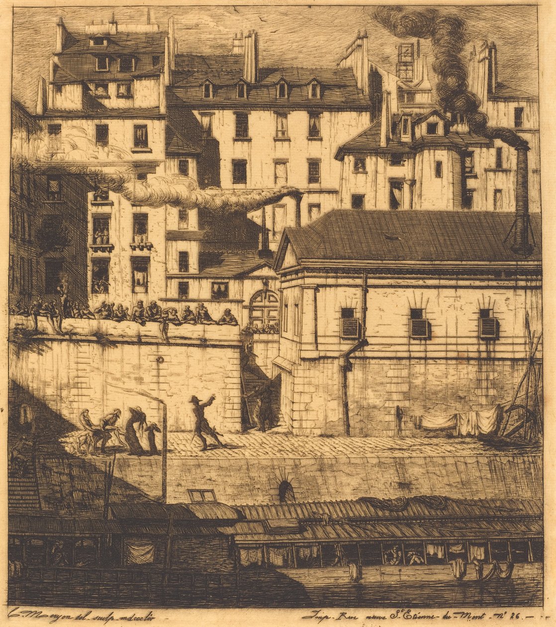 La necrotério, Paris (O Mortuário) de Charles Meryon