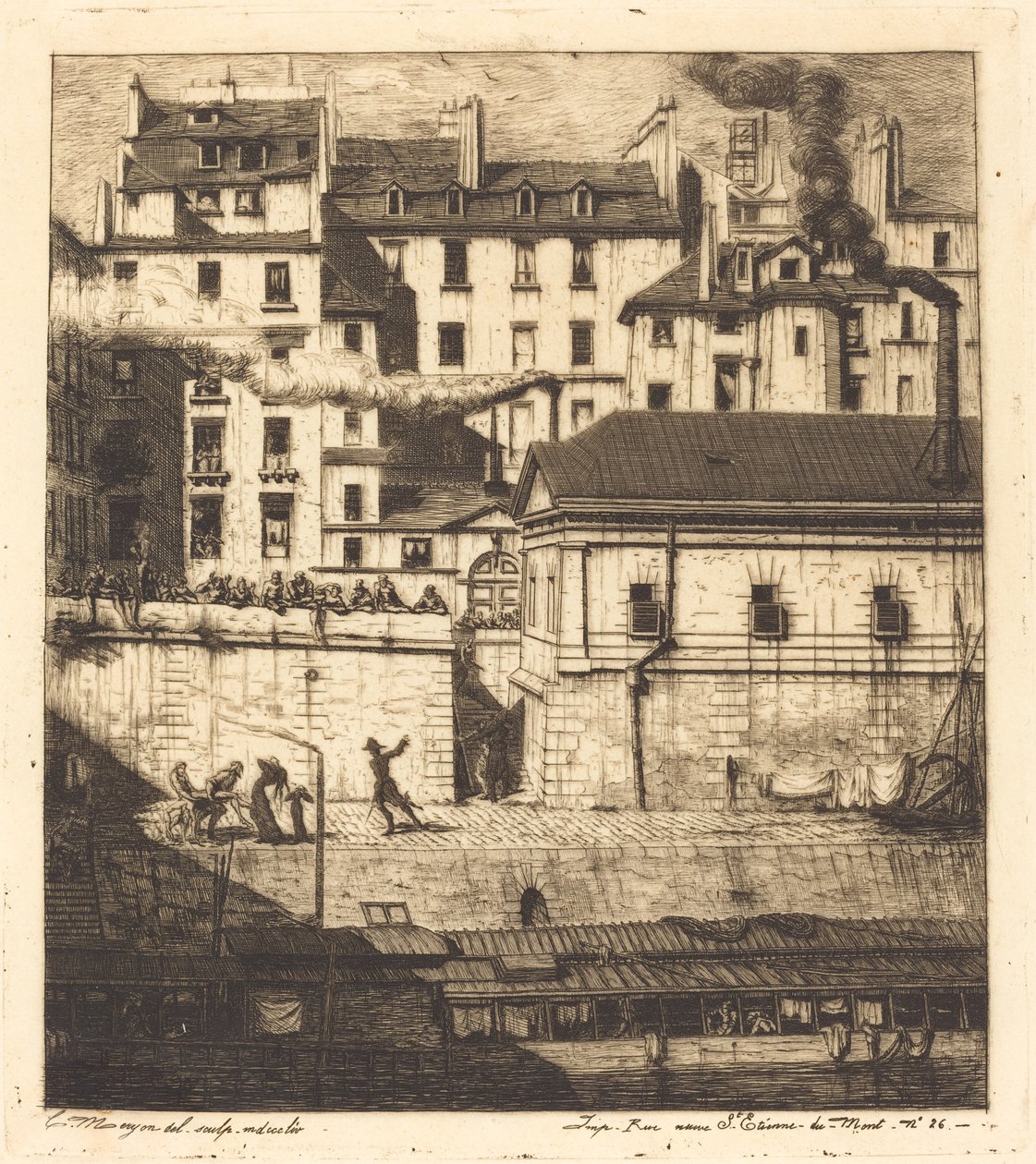 La necrotério, Paris (O Mortuário) de Charles Meryon