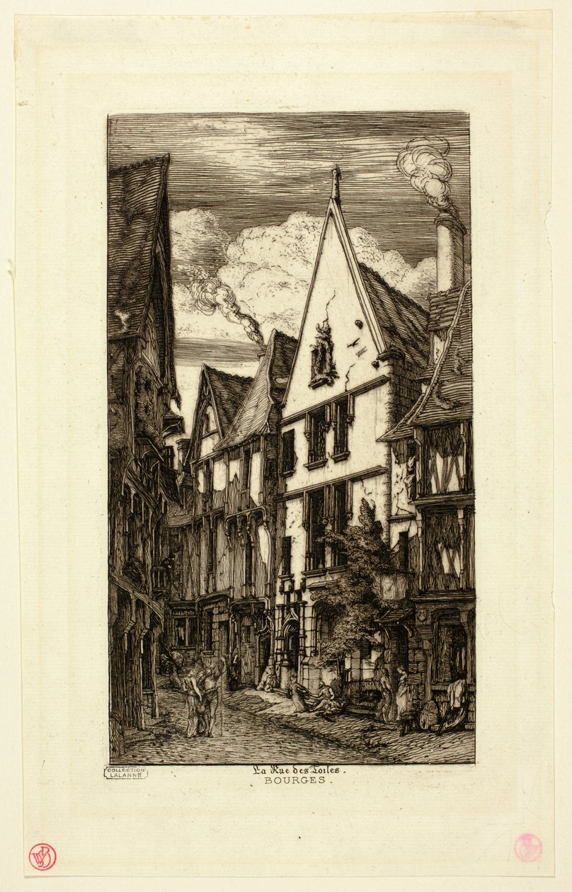 Rue des Toiles, Bourges de Charles Meryon