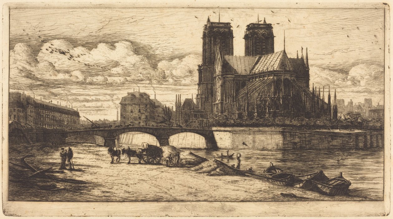 A abside de Notre-Dame de Paris de Charles Meryon