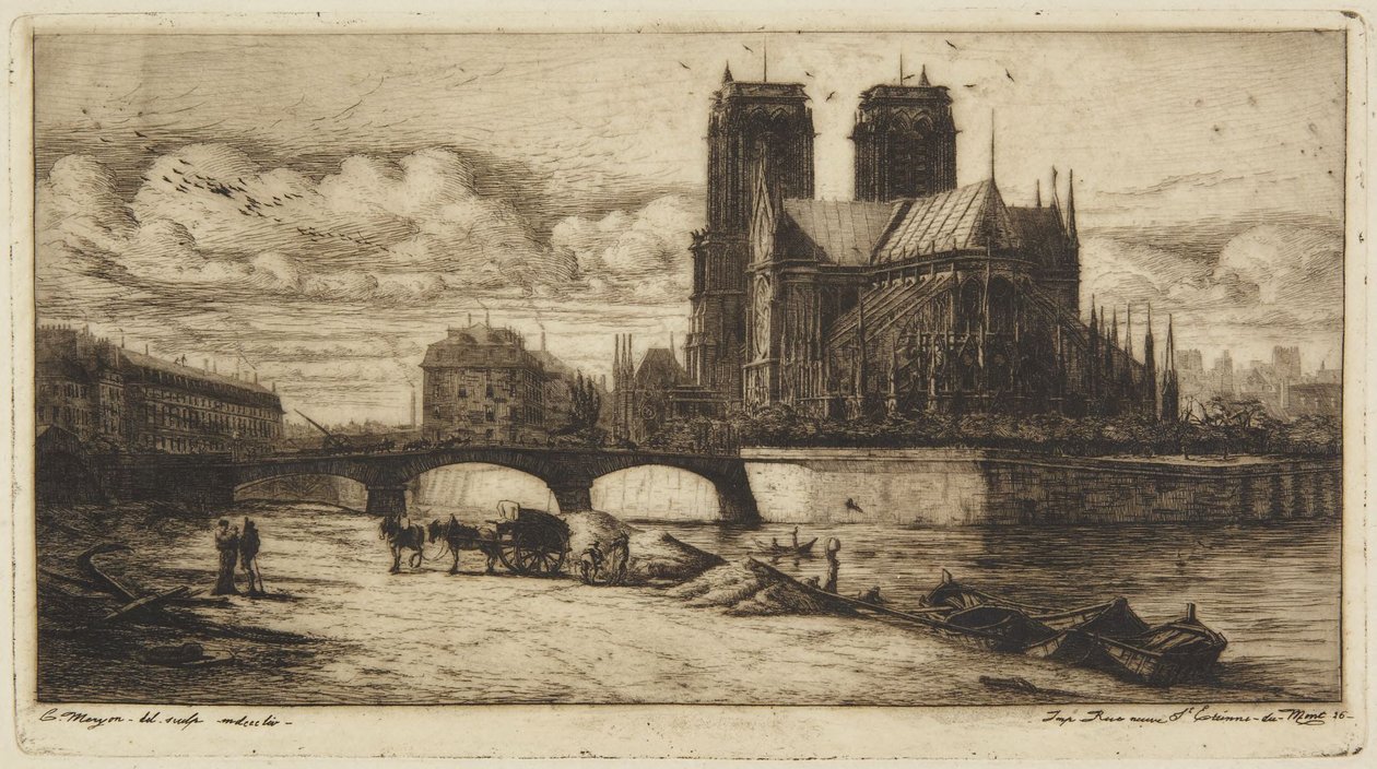 A abside de Notre-Dame de Paris de Charles Meryon