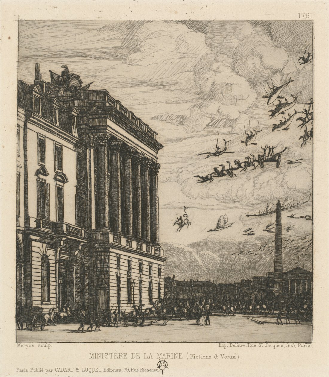 O Ministério da Marinha, Paris (O Almirantado, Paris) de Charles Meryon