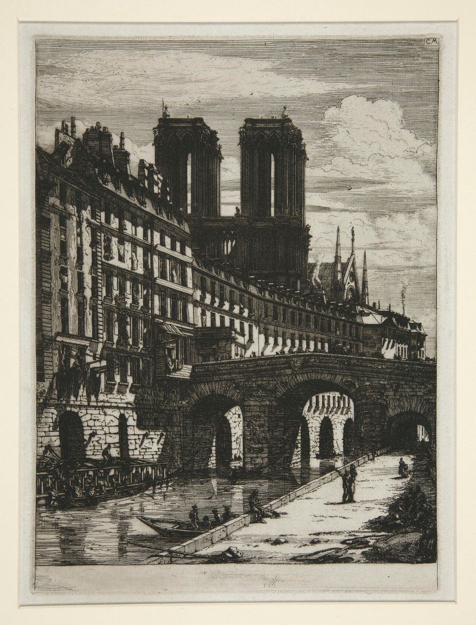 Le Petit Pont, Paris de Charles Meryon