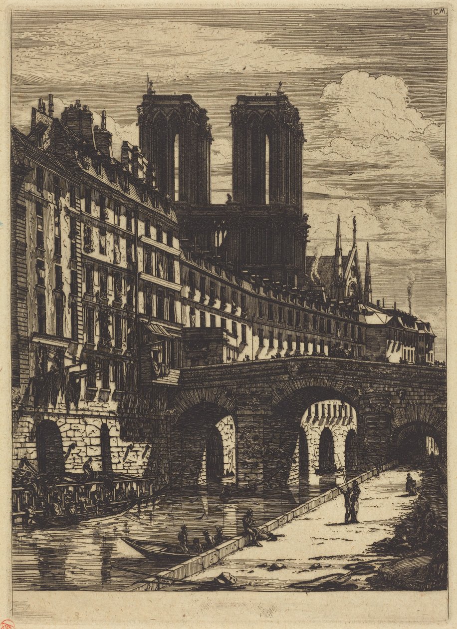 Le Petit Pont, Paris de Charles Meryon