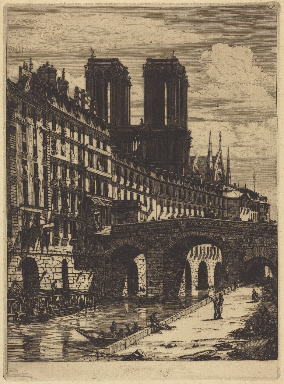 A Petit Pont, Paris de Charles Meryon