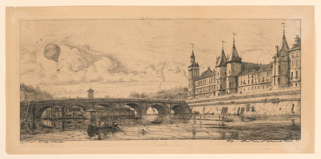 Le Pont-au-Change (Ponte do Exchange) de Charles Meryon