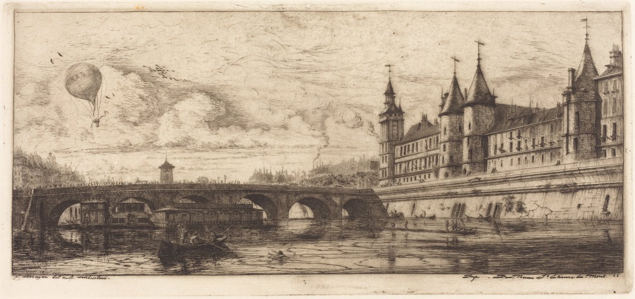 A Pont-au-Change, Paris de Charles Meryon