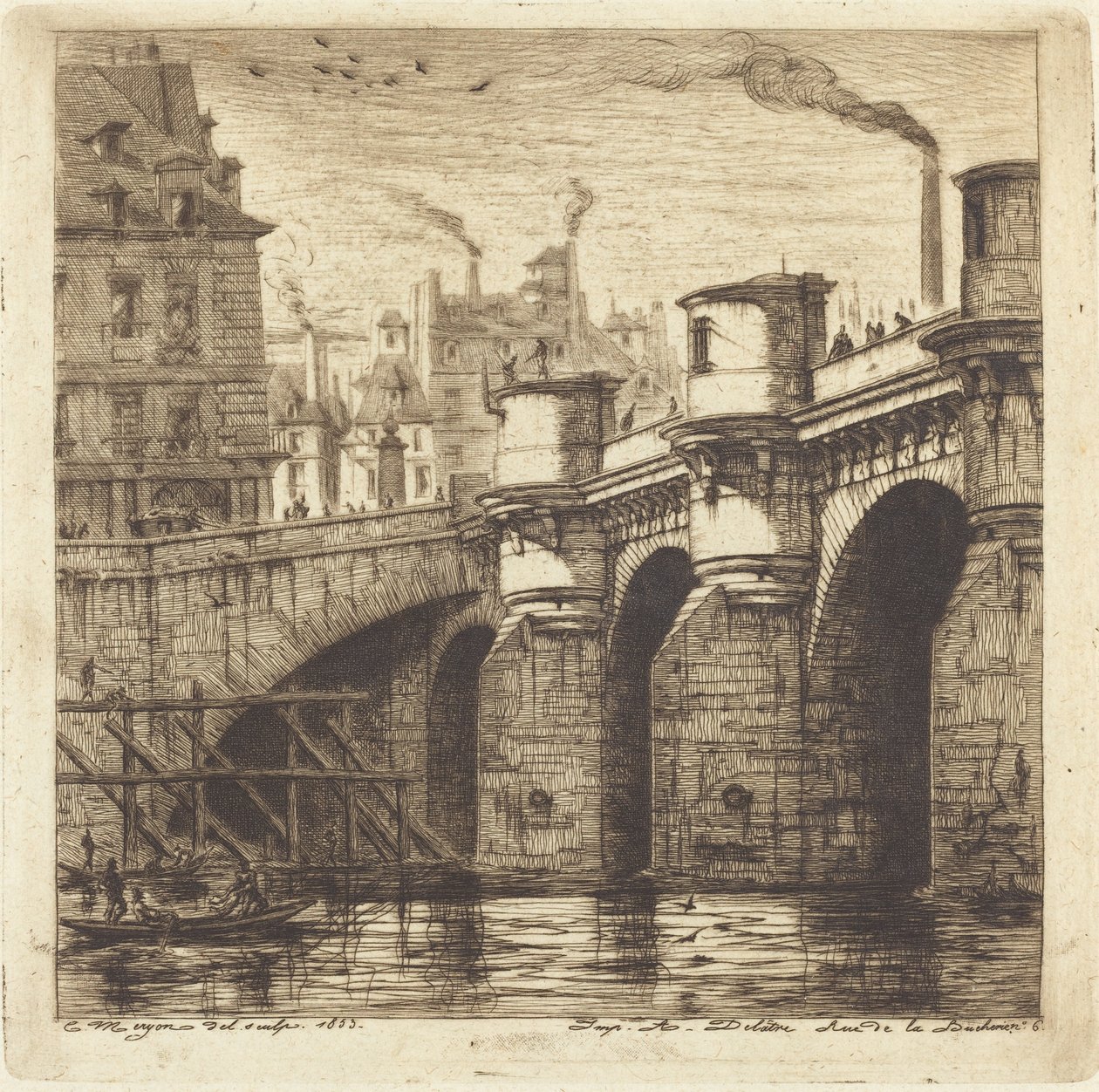 Le Pont Neuf, Paris de Charles Meryon