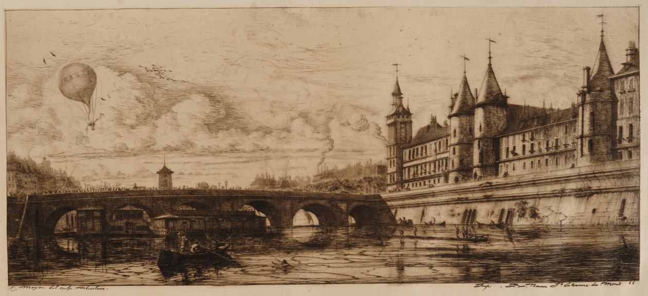 Pont au Change, Paris de Charles Meryon