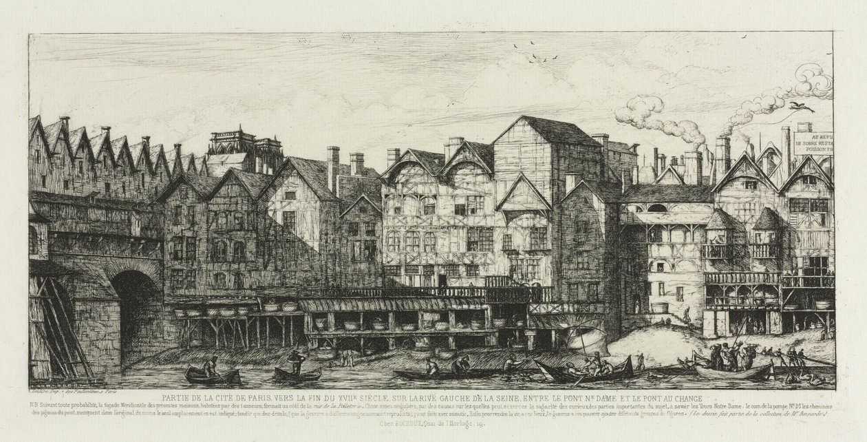 Parte da cidade de Paris no final do século XVII de Charles Meryon