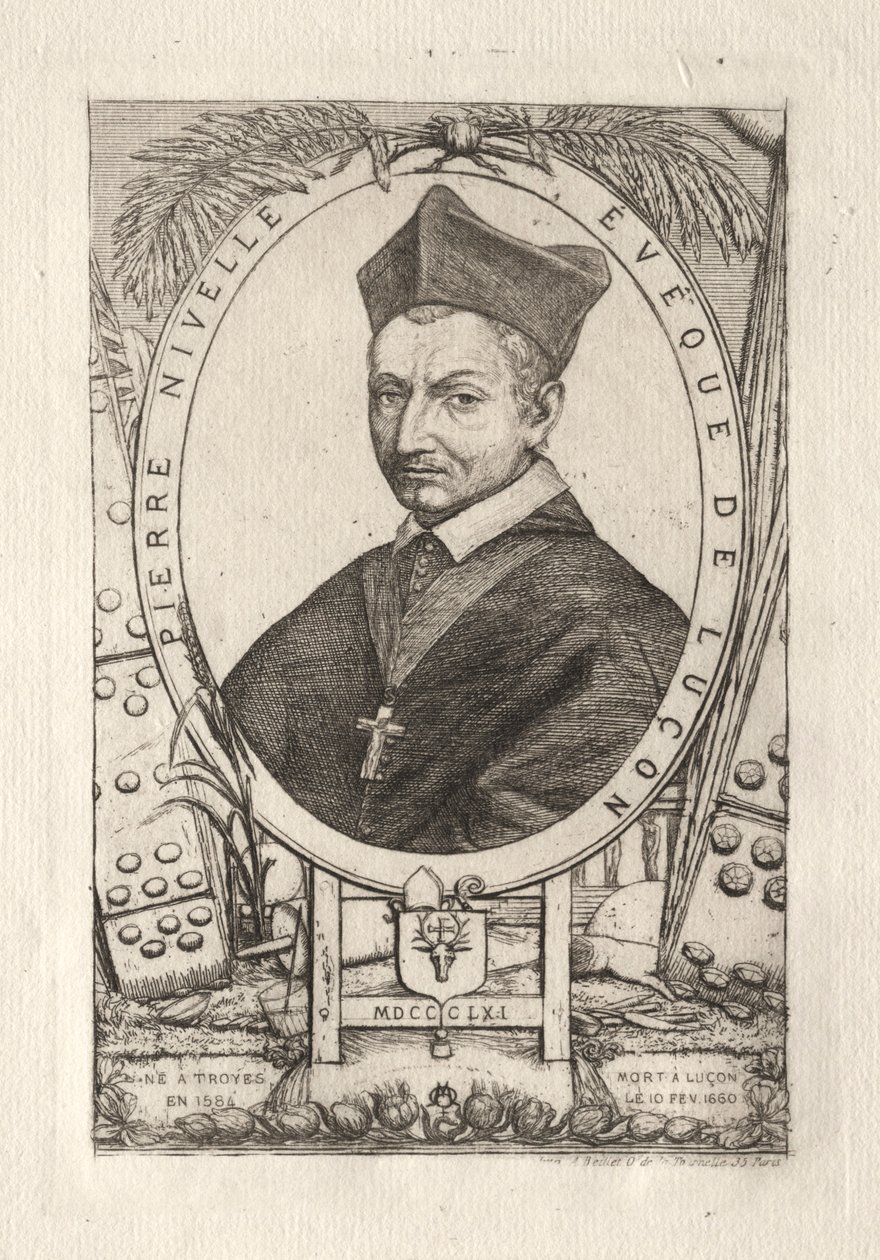 Pierre Nivelle, bispo de Luçon, 1861. de Charles Meryon
