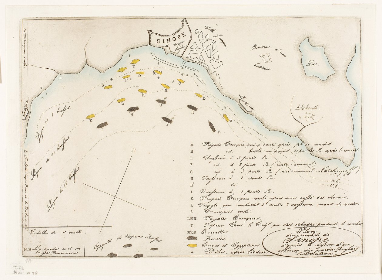 Plano da Batalha de Sinope de Charles Meryon