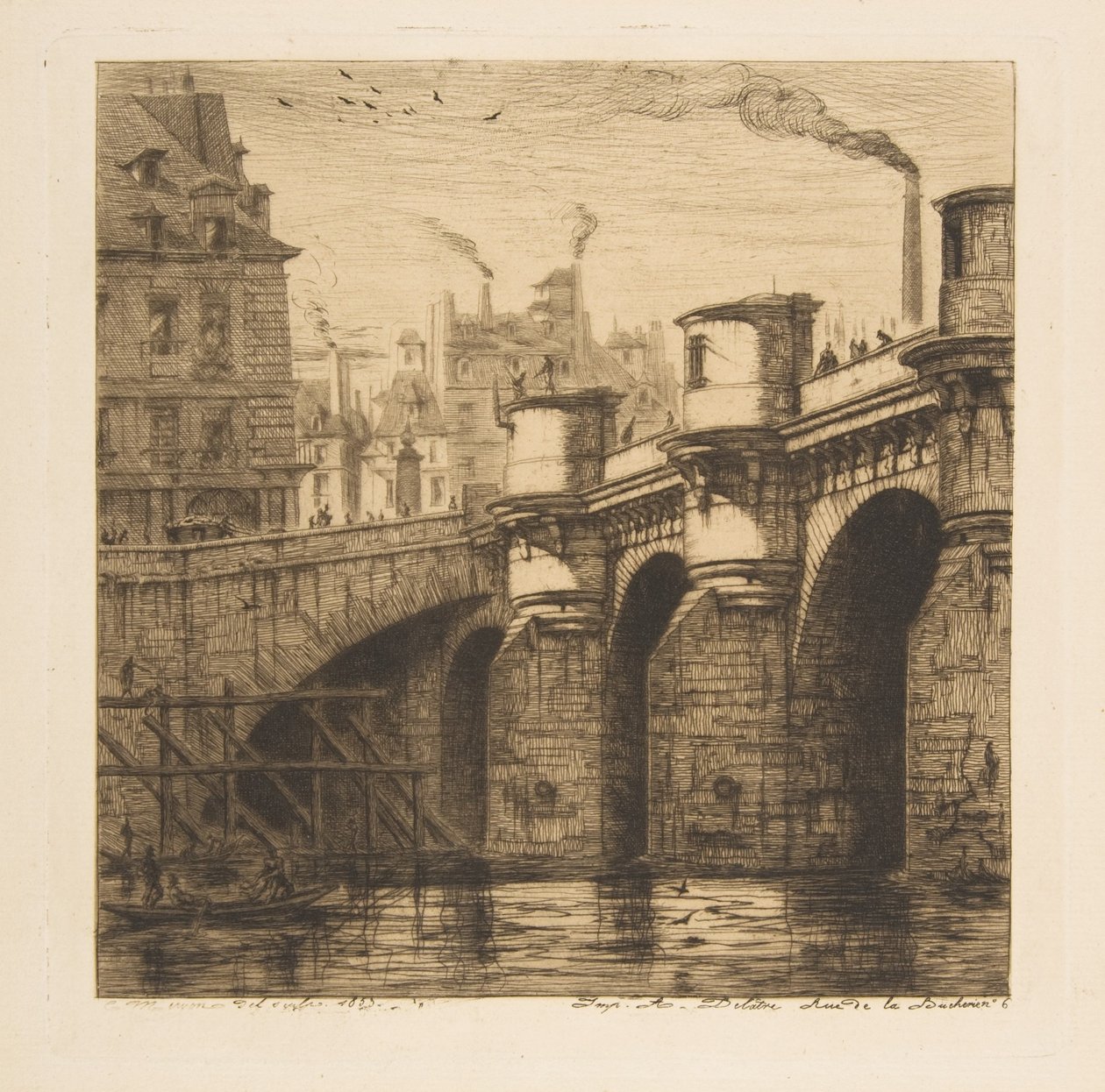 Pont-Neuf, Paris, de «Águas-fortes de Paris» de Charles Meryon