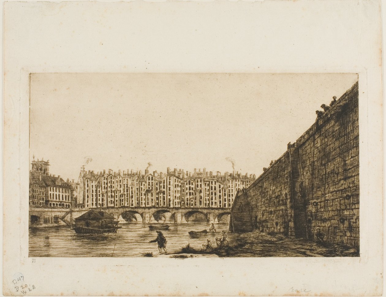 Pont-au-Change, Paris, cerca de 1784 de Charles Meryon