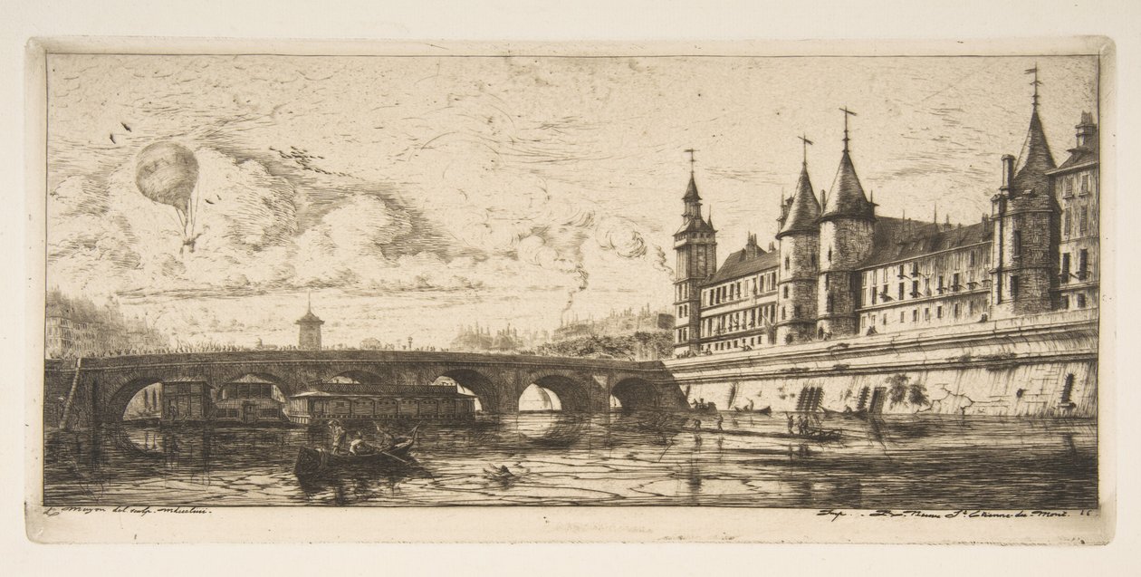 Pont-au-Change, Paris, de «Gravuras de Paris» de Charles Meryon