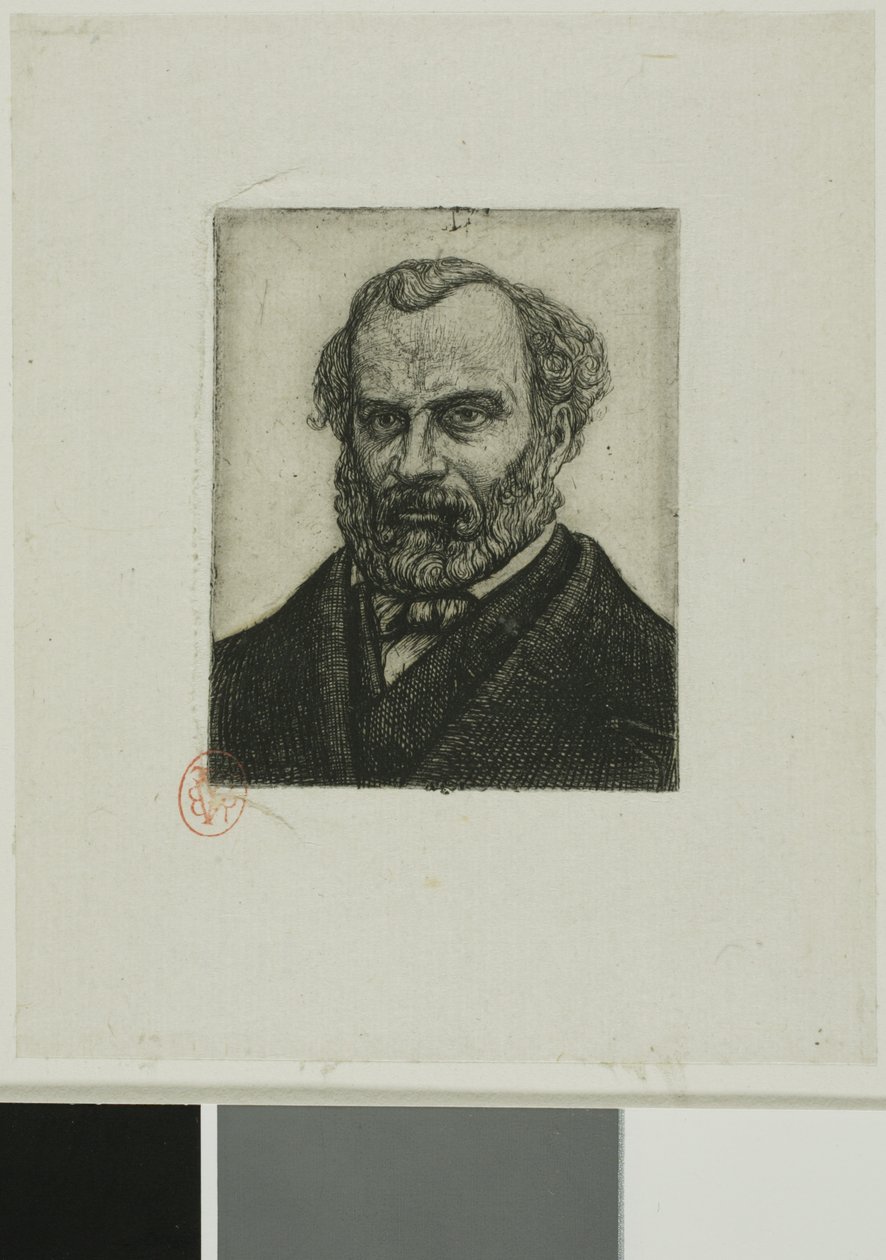 Retrato de Armand Guéraud de Nantes, impressor e homem de letras de Charles Meryon