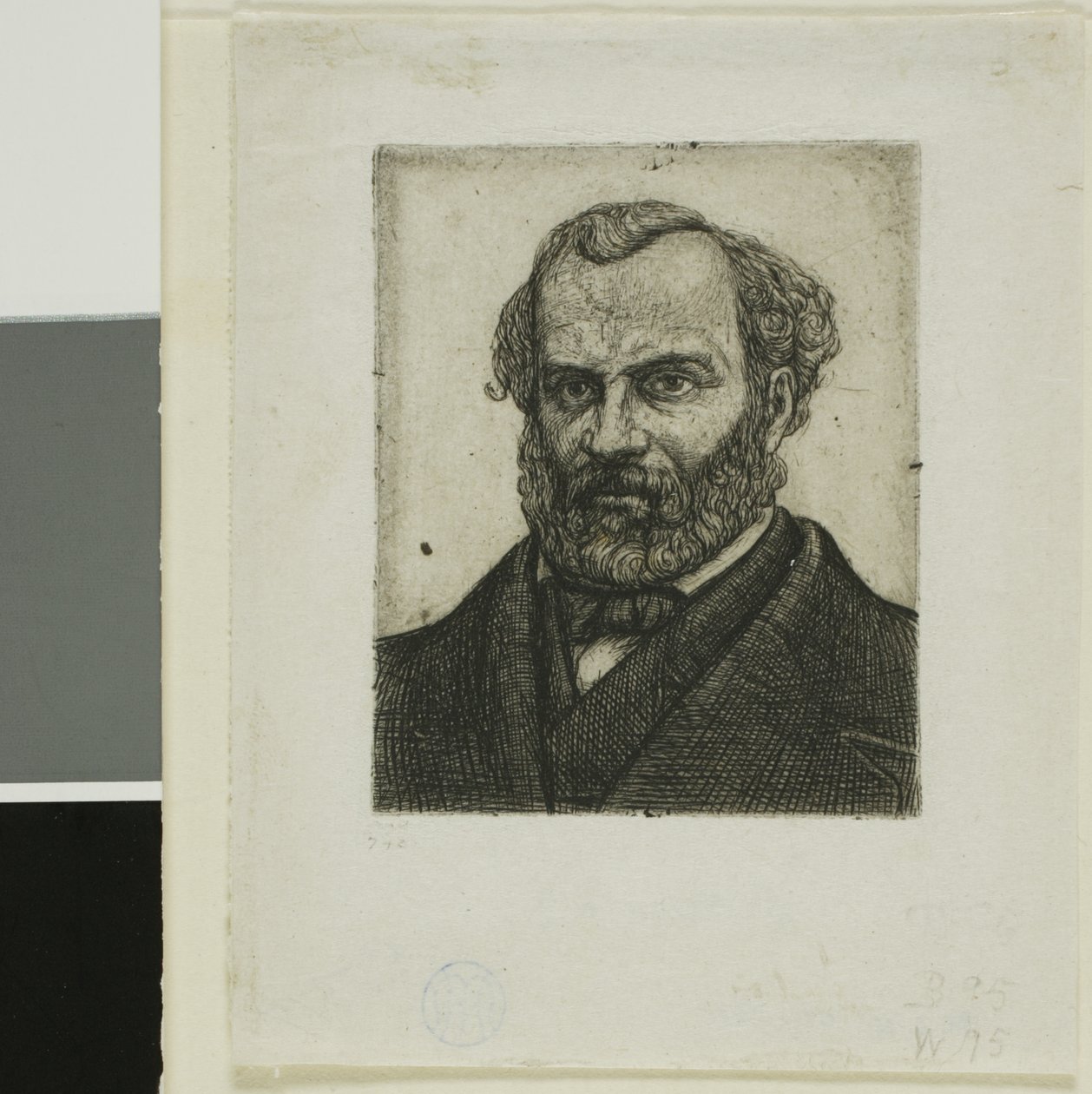 Retrato de Armand Guéraud de Nantes, impressor e homem de letras de Charles Meryon
