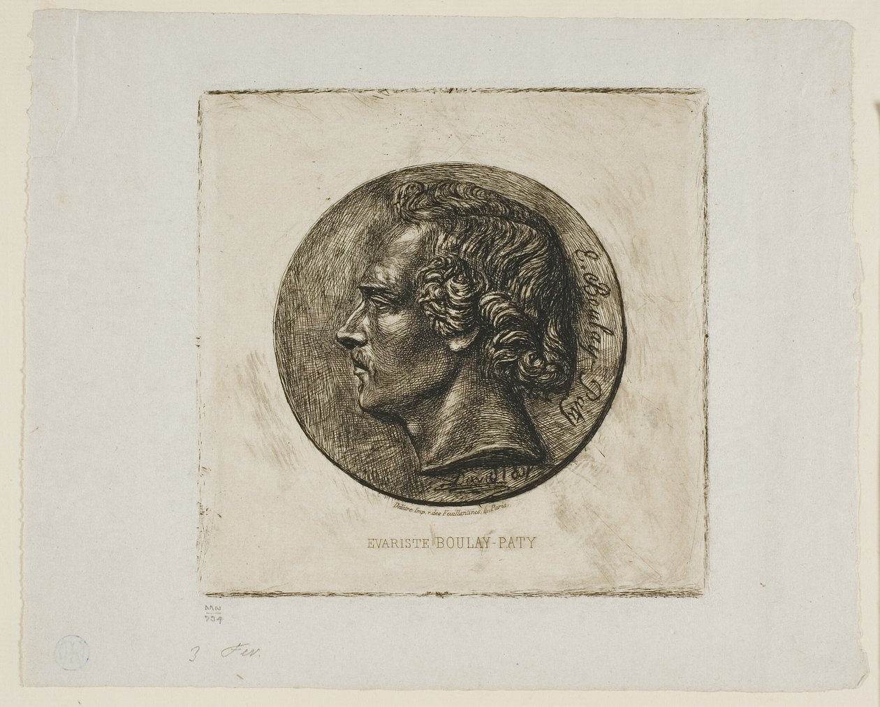 Retrato do poeta Evariste Boulay-Paty de Charles Meryon