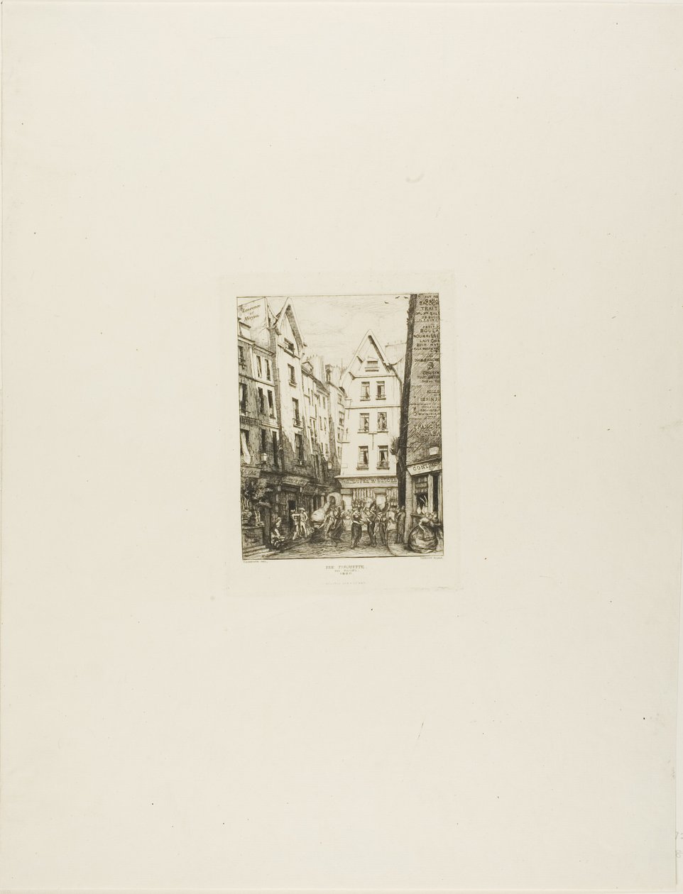 Rue Pirouette em Les Halles, Paris de Charles Meryon