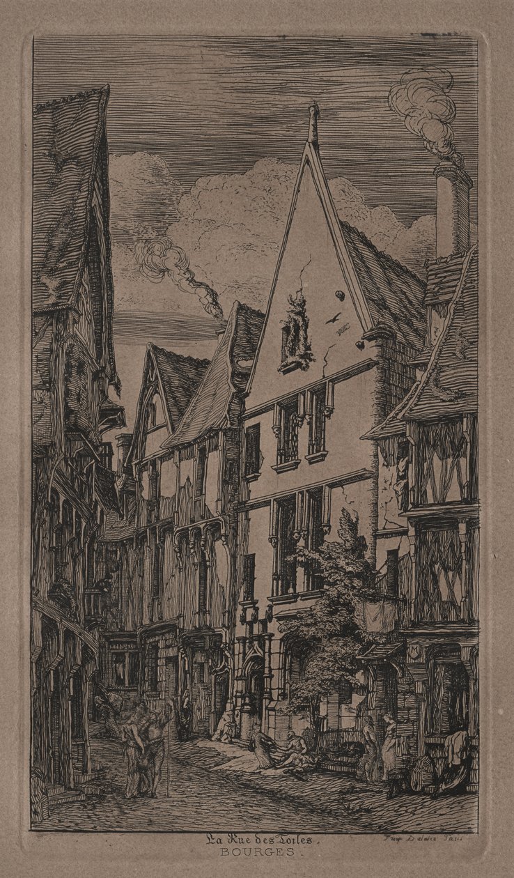 Rue des Toiles, Bourges de Charles Meryon