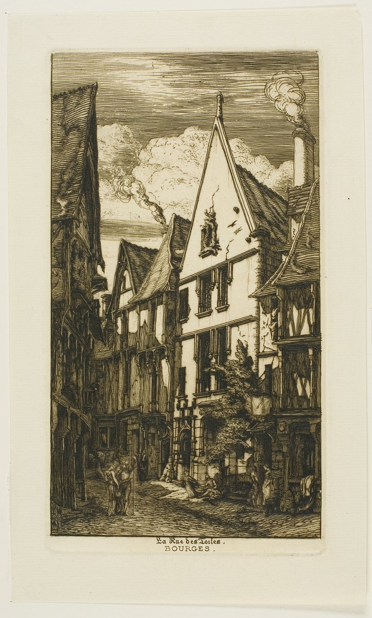 Rue des Toiles, Bourges de Charles Meryon