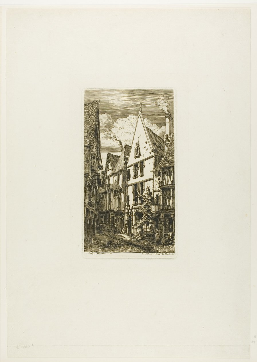 Rue des Toiles, Bourges de Charles Meryon