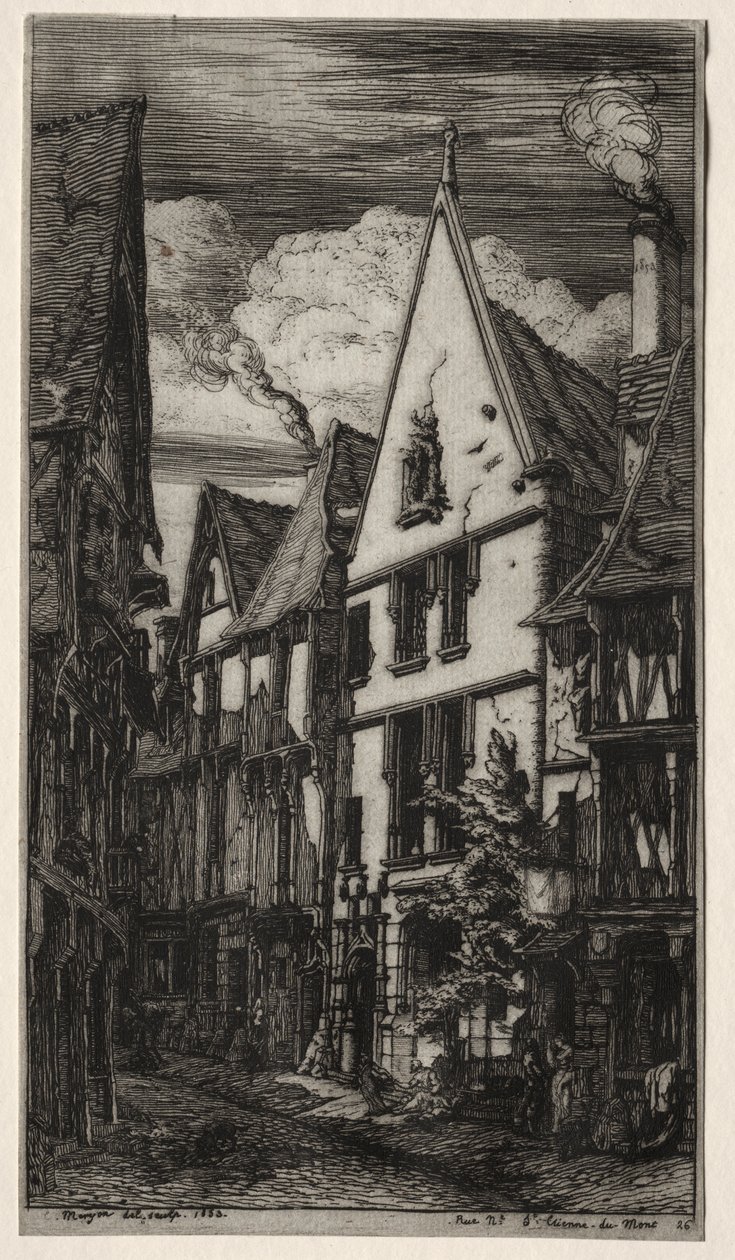 Rue des Toiles, Bourges de Charles Meryon