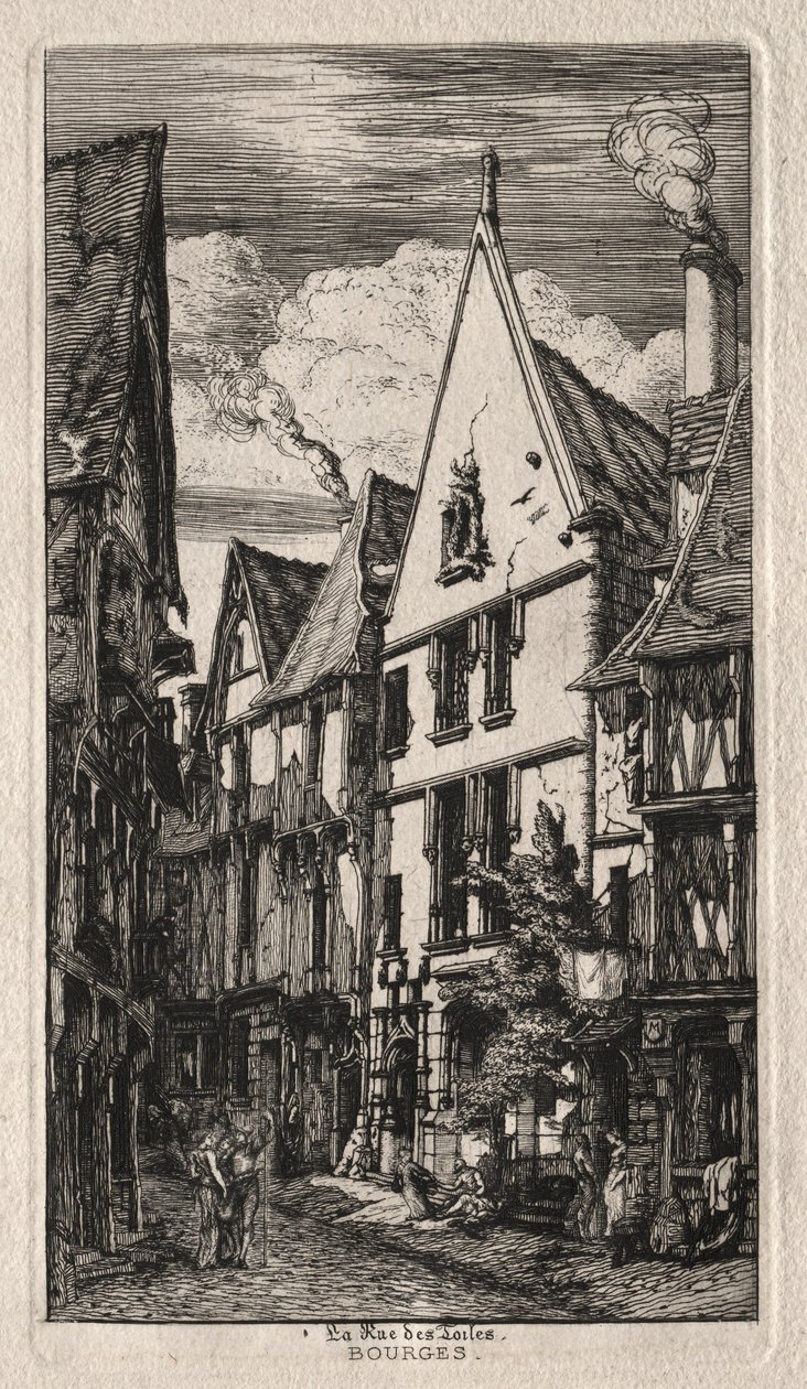 Rue des Toiles, Bourges de Charles Meryon