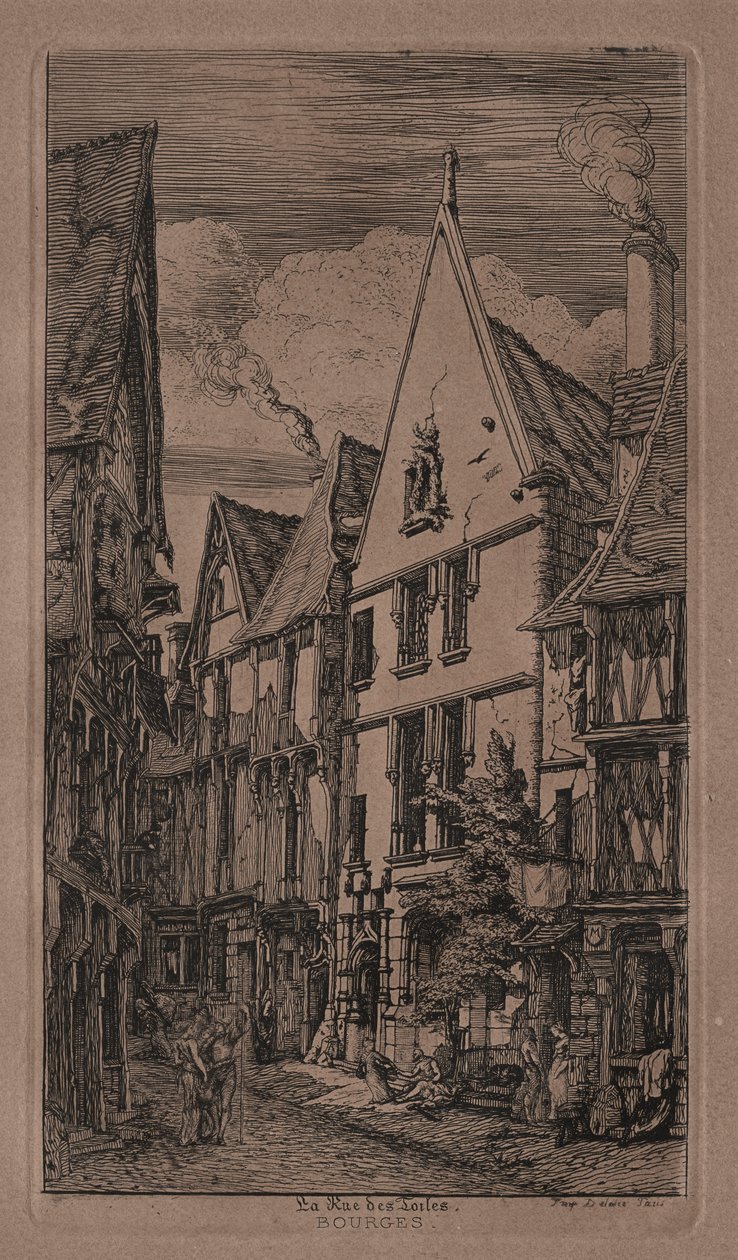 Rue des Toiles, Bourges de Charles Meryon