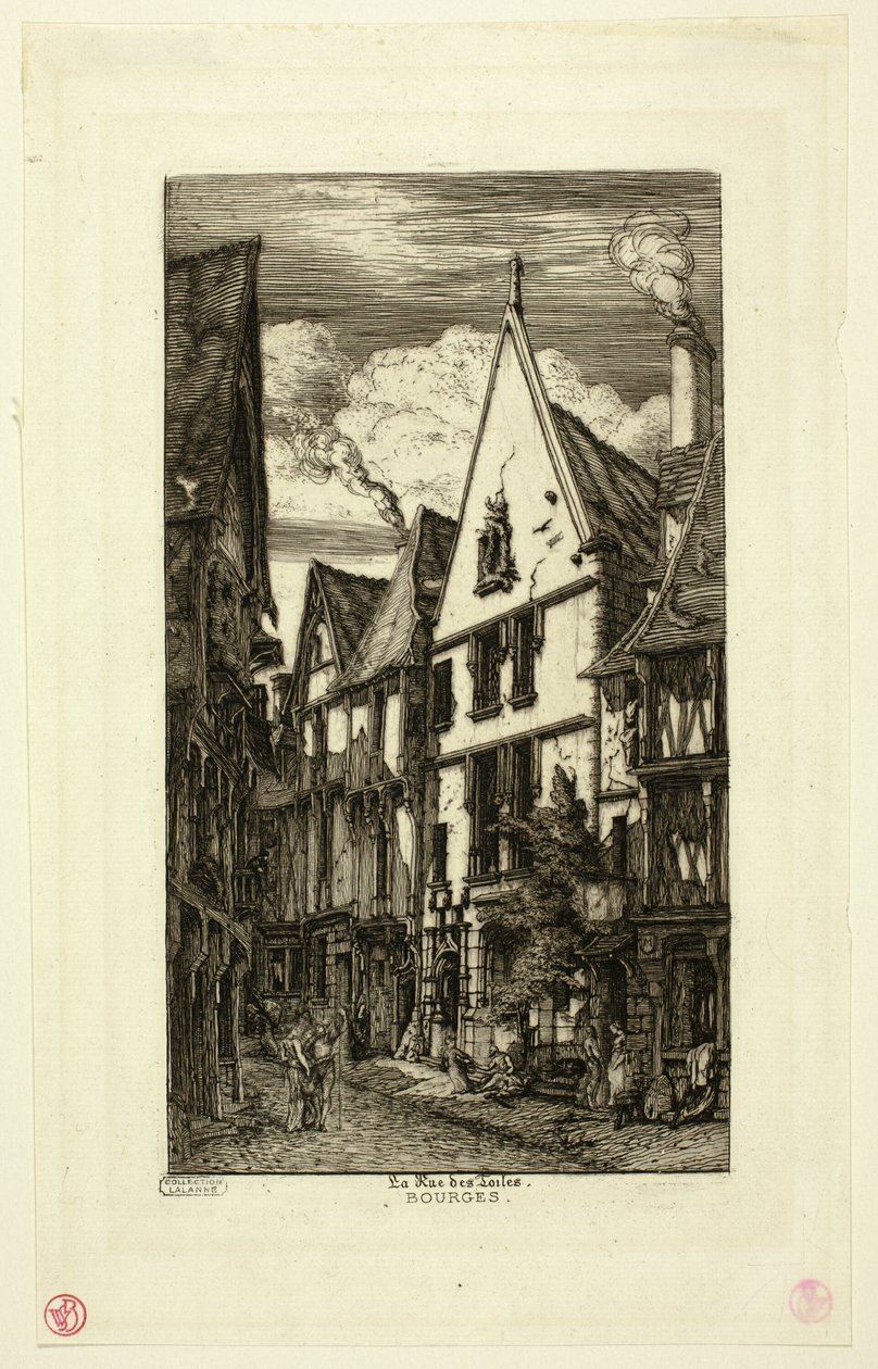 Rue des Toiles, Bourges de Charles Meryon