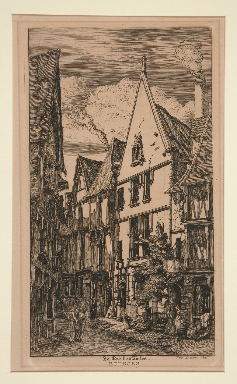 Rue des toiles, ? Bourges de Charles Meryon