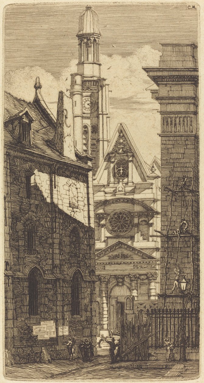 Saint-Etienne-du-Mont, Paris (Igreja de Santo Estêvão do Monte, Paris) de Charles Meryon