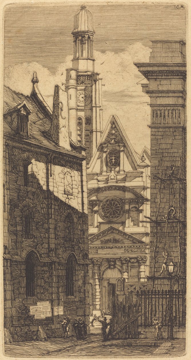 Saint-Etienne-du-Mont, Paris (Igreja de Santo Estêvão do Monte, Paris) de Charles Meryon