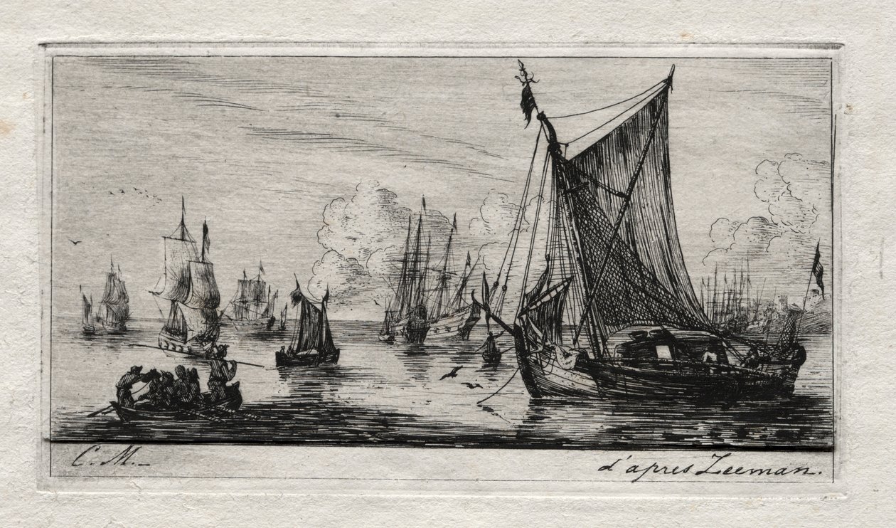 Pescadores do Mar do Sul, 1850. de Charles Meryon