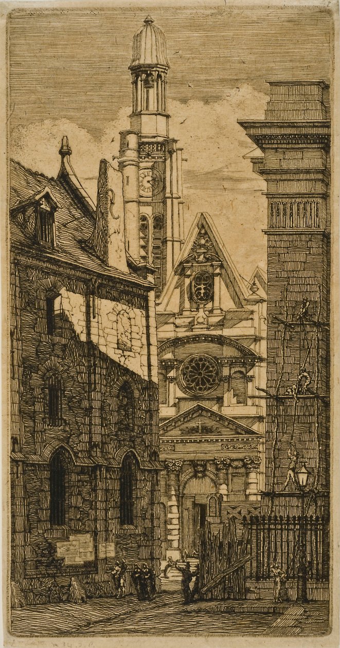 St. Etienne-du-Mont, Paris, de gravuras para Paris de Charles Meryon